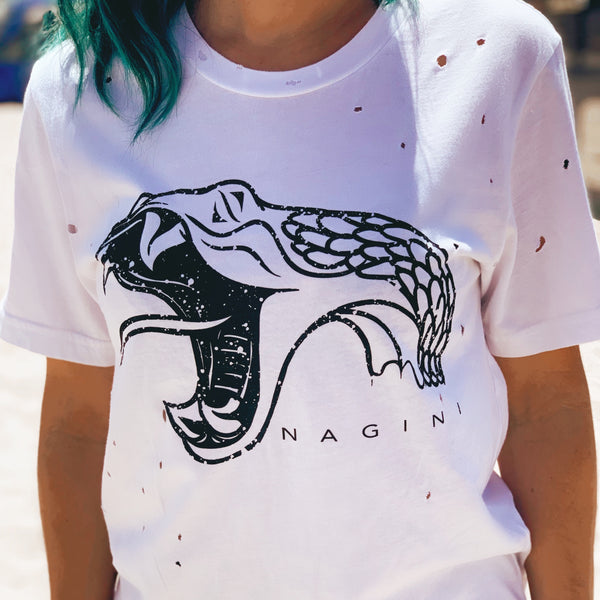 Distressed Snake Unisex T-shirt - NAGINI
